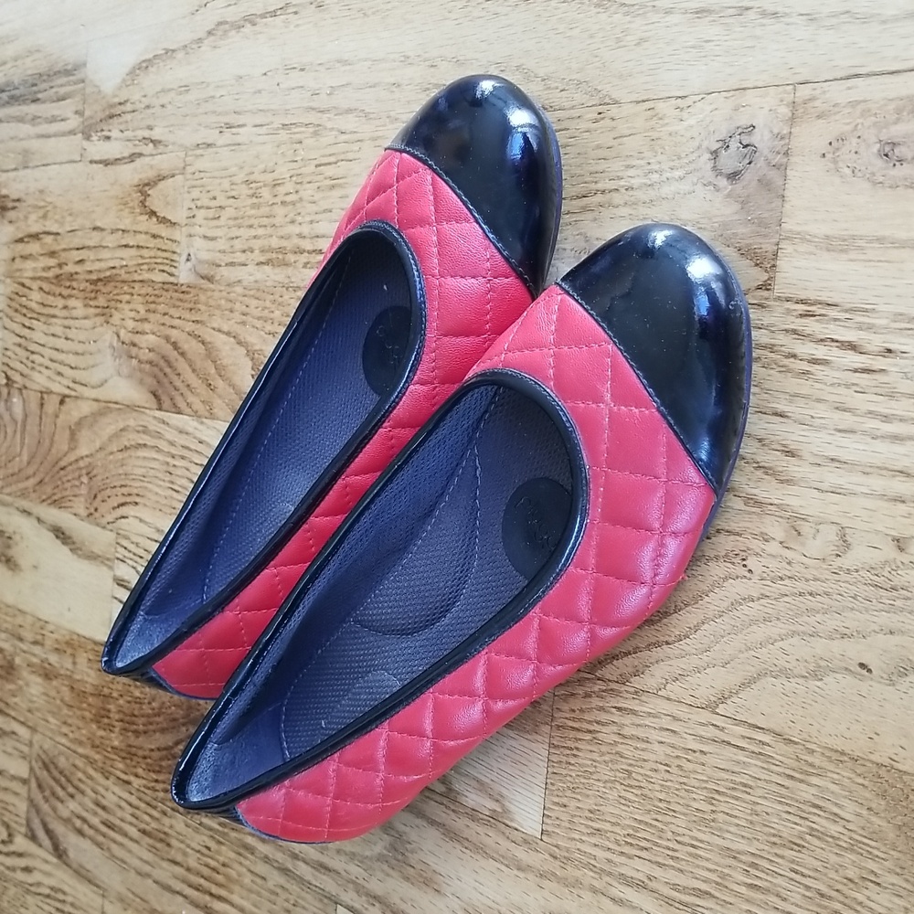 (7½) Pluggz Quilted Statement Flats Comfortable Formal Business Office Grounding